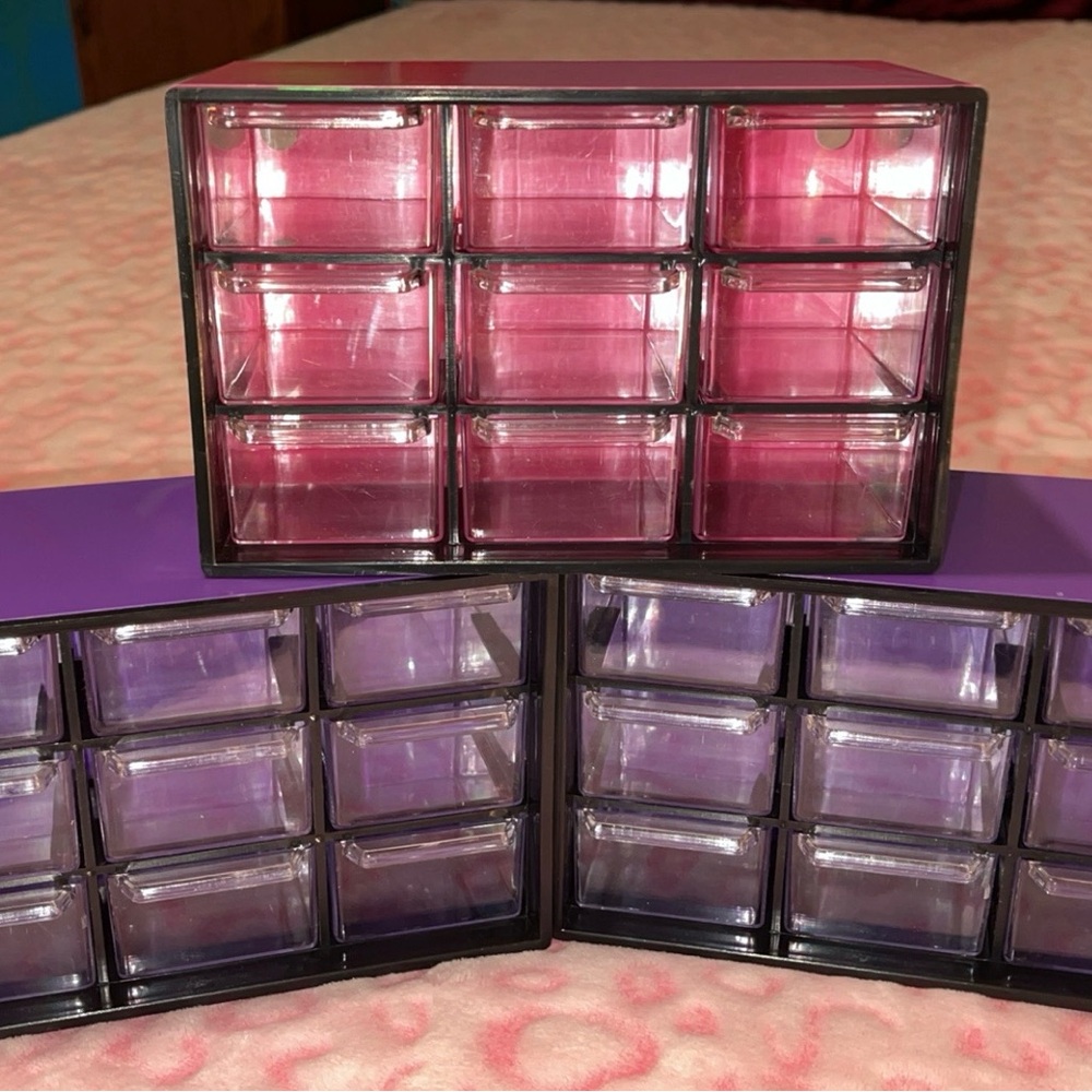 Purple and Pink Storage Drawer Organizer